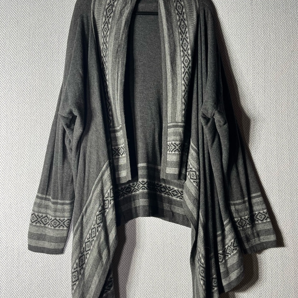 Eddie Bauer Charcoal and Light Gray Women's Cardigan